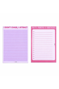 Set A6 Notitieblok Checklist – Baddie Quotes – To Do Lijst – “I Don’t Chase I Attract” – “Pretty Powerful Unbothered” – Planner – Cadeau voor Vrouwen