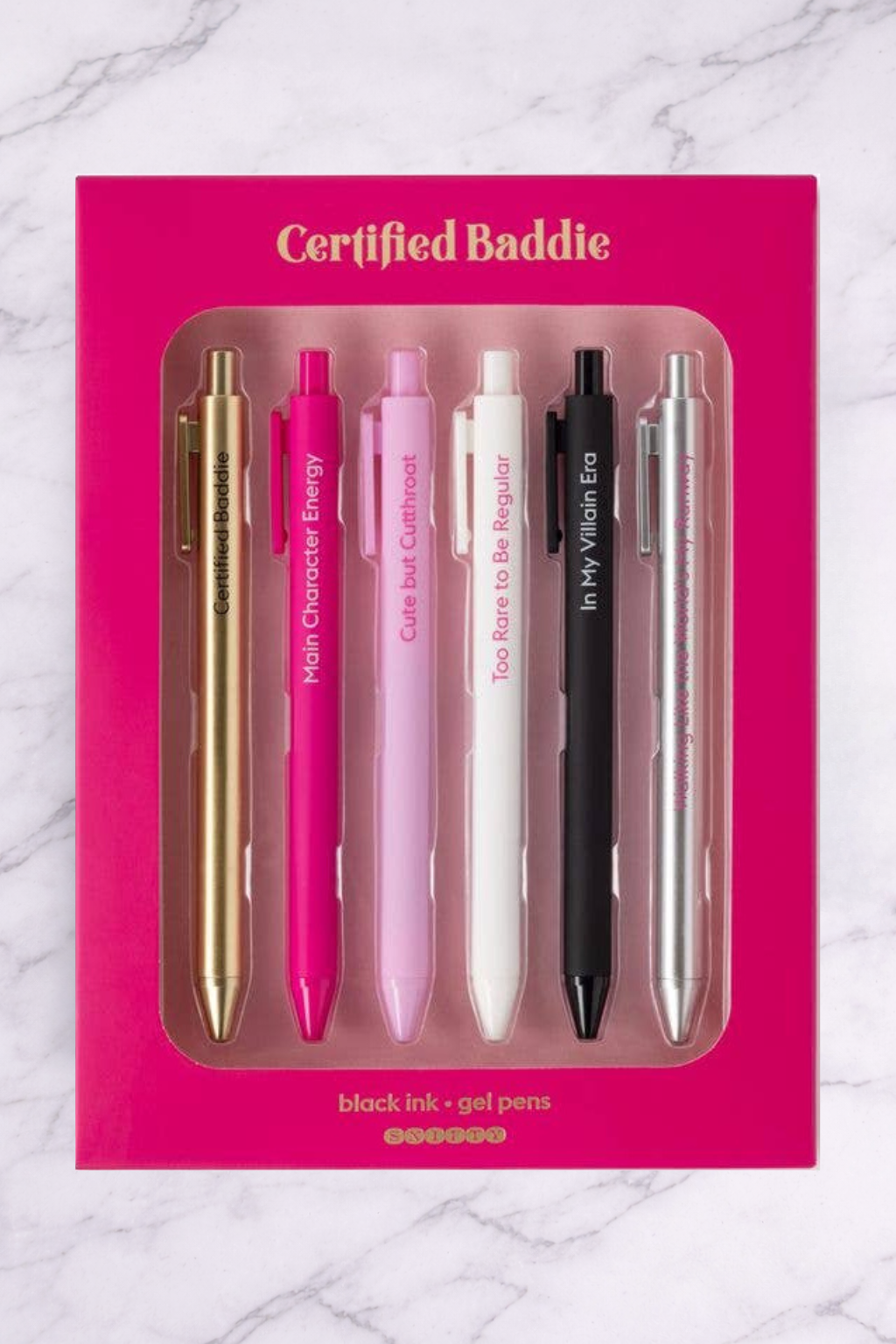 Snifty Pennenset 6 Gelpennen Certified Baddie