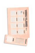 A4 Weekplanner + Skinny Checklist Set – 50 Vellen – Bureauplanner – To Do Planner – Weekplanner Notitieblok – Roze