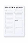 Minimalistische Dagplanner A5 – Ongedateerde Planner – To Do Lijst – Daily Planner – Overzicht & Structuur – Notitieblok