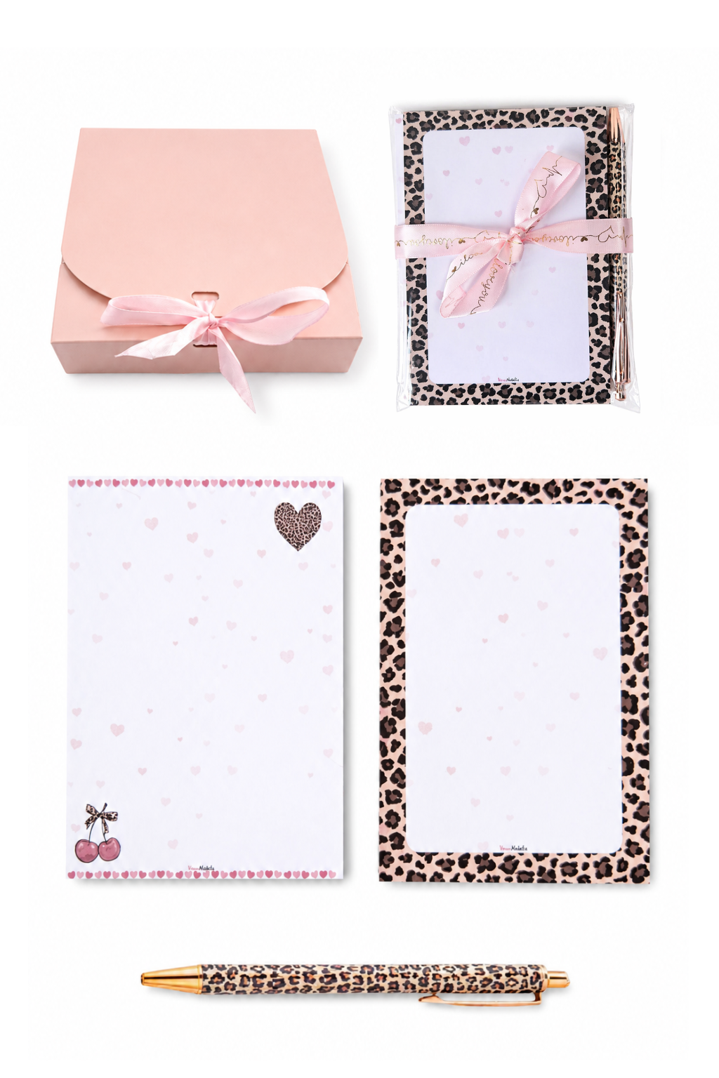 Cadeauset Notitieblok & Pen – Luxe Roze Giftbox – Perfect Cadeau voor Haar