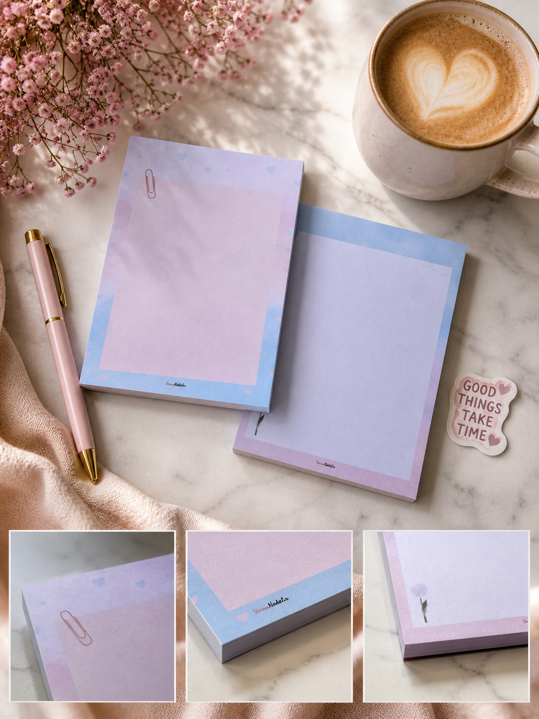Cadeauset Notitieblok & Pen – Luxe Roze Giftbox – Perfect Cadeau voor Haar