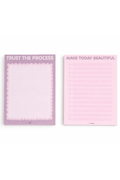 Set A6 Notitieblok Checklist – Motiverende Quotes – To Do Lijst – “Trust the Process” – “Make Today Beautiful” – Planner – Cadeau voor Vrouwen