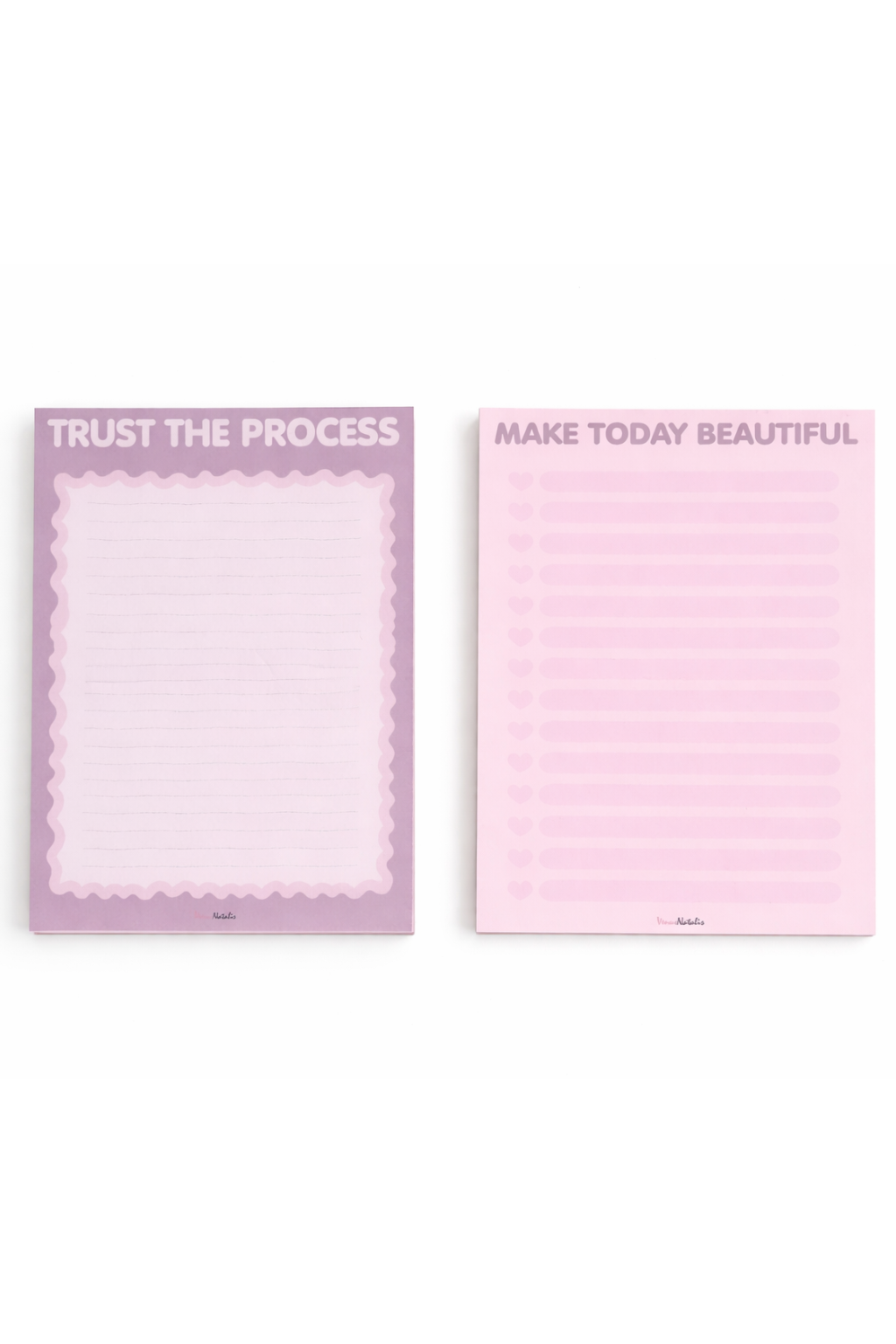Set A6 Notitieblok Checklist – Motiverende Quotes – To Do Lijst – “Trust the Process” – “Make Today Beautiful” – Planner – Cadeau voor Vrouwen