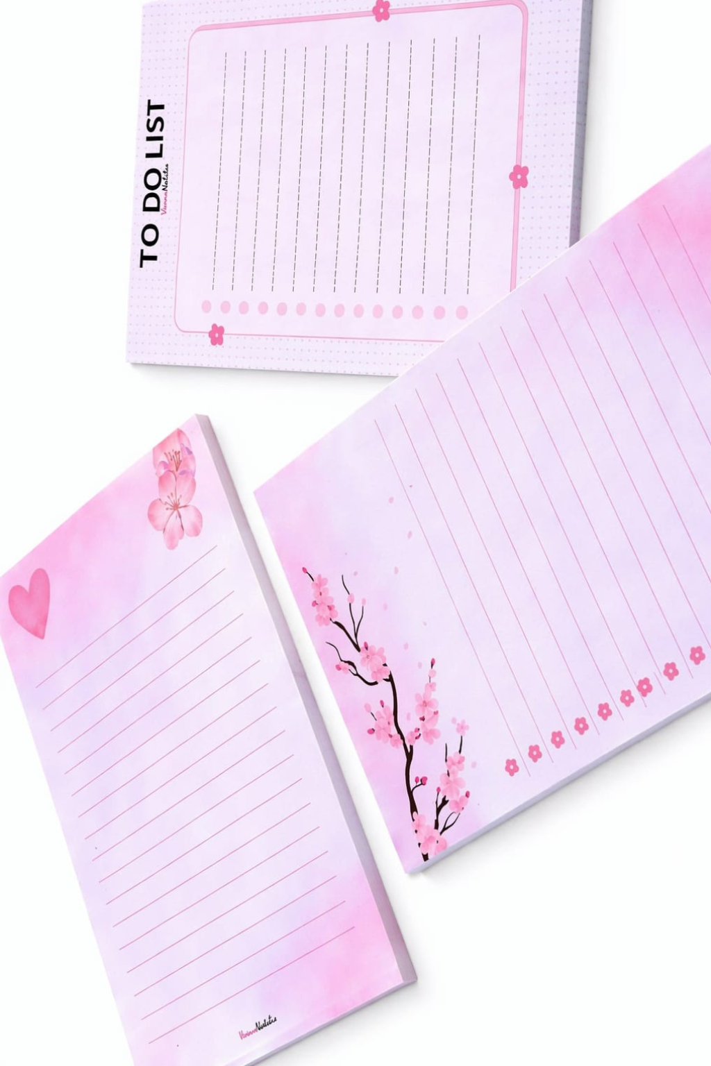 Notitieblokken Pink Blossom A6 To Do List, Checklist en Notitieblok Roze
