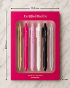 QUOTABLE Gelpennen Set van 6 – Zwarte Inkt – Pennenset met Quotes – Planner & Journaling – Cadeau voor Haar – Certified Baddie