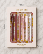 QUOTABLE Gelpennen Set van 6 – Zwarte Inkt – Pennenset met Quotes – Planner & Journaling – Cadeau voor Haar – You Got This