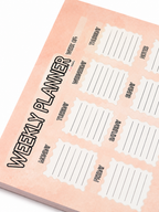 A4 Weekplanner + Skinny Checklist Set – 50 Vellen – Bureauplanner – To Do Planner – Weekplanner Notitieblok – Roze