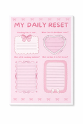 My Daily Reset Planner A5 Afscheurbaar Notitieblok Self Care & Reflectie 50 Vellen Roze Design