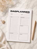 Minimalistische Dagplanner A5 – Ongedateerde Planner – To Do Lijst – Daily Planner – Overzicht & Structuur – Notitieblok