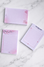 Notitieblokken Pink Blossom A6 To Do List, Checklist en Notitieblok Roze