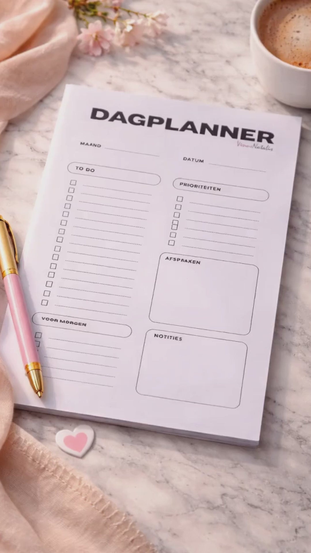 Dagplanner Minimalistisch